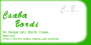 csaba bordi business card